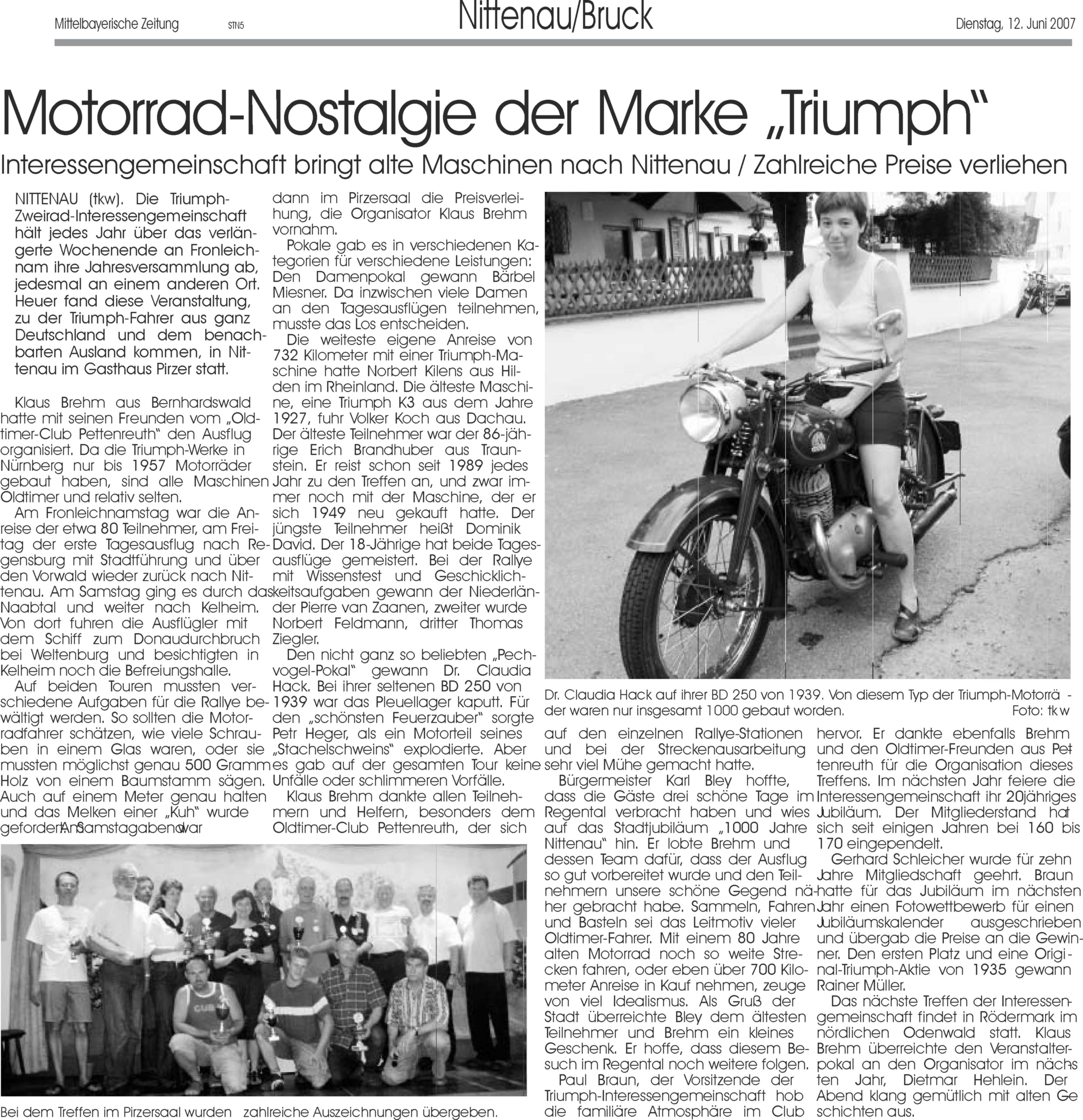 Mittelbayerische Zeitung 2007