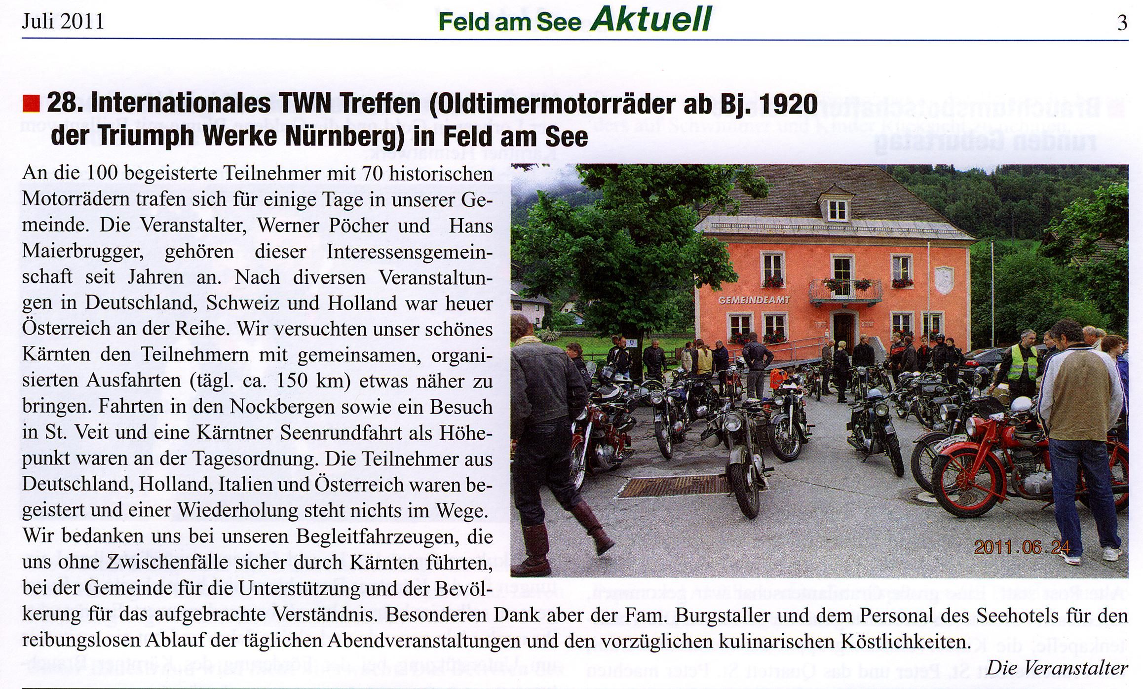 Feld am See aktuell Juli 2011